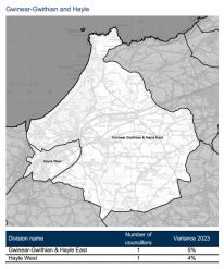 Gwinear-Gwithian & Hayle East and Hayle West | LGBC Final recommendations map
